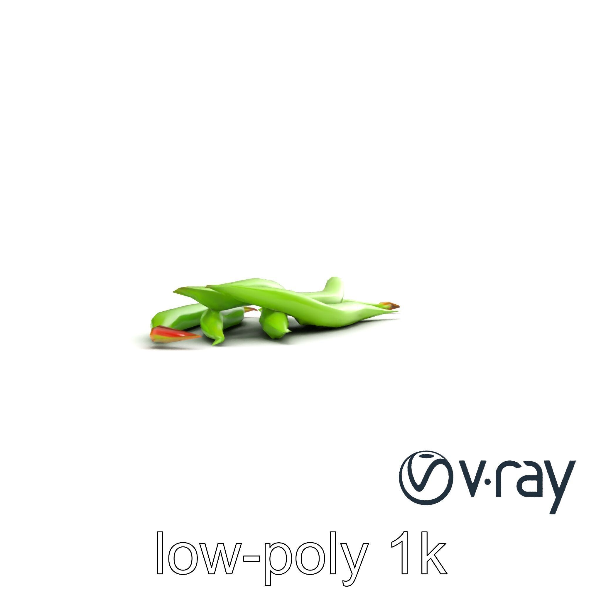 Realistic Green Beans with Smooth Pods model pack Low-poly 3D model_29