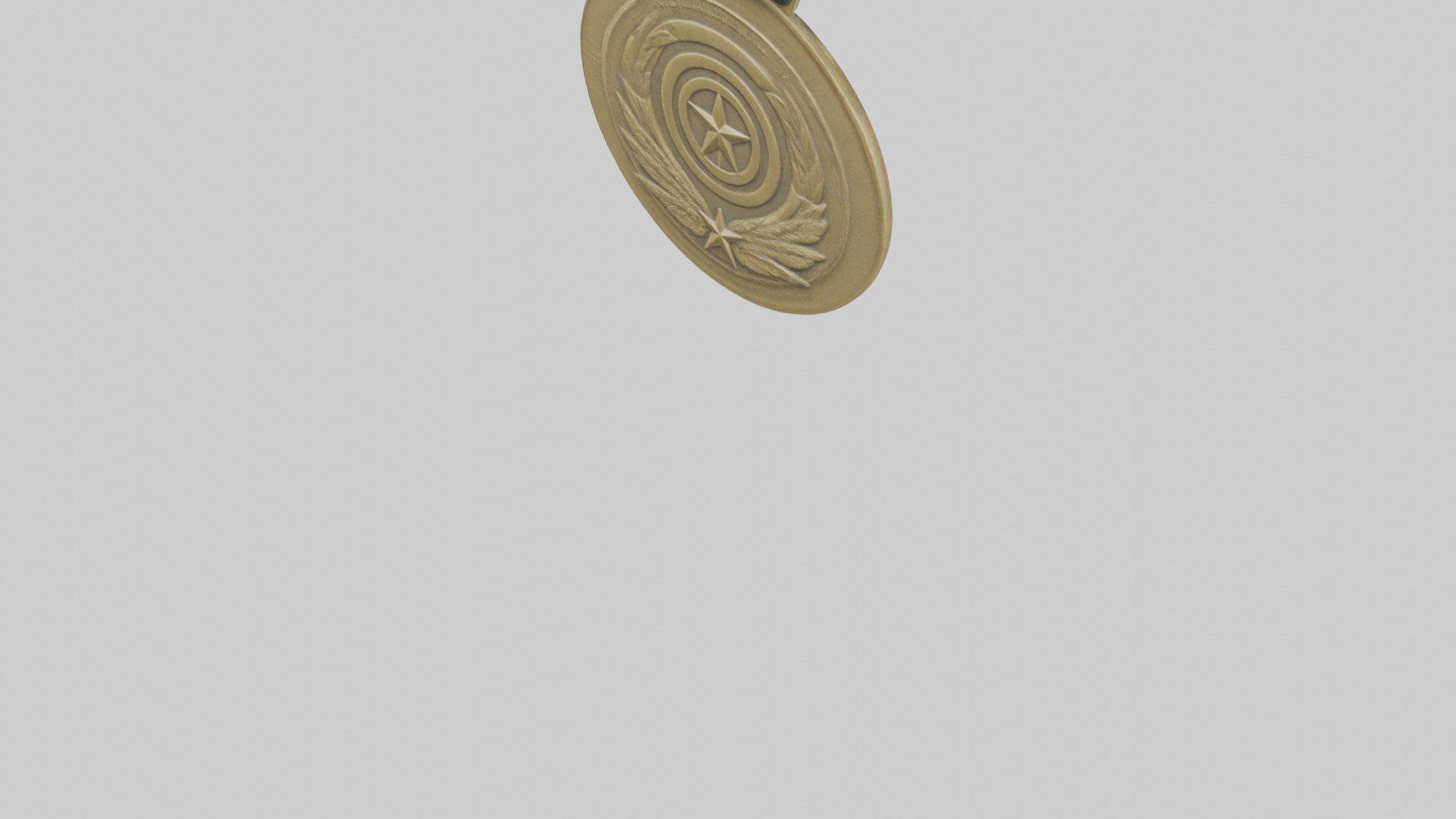International Service Medal model Low-poly 3D model_4