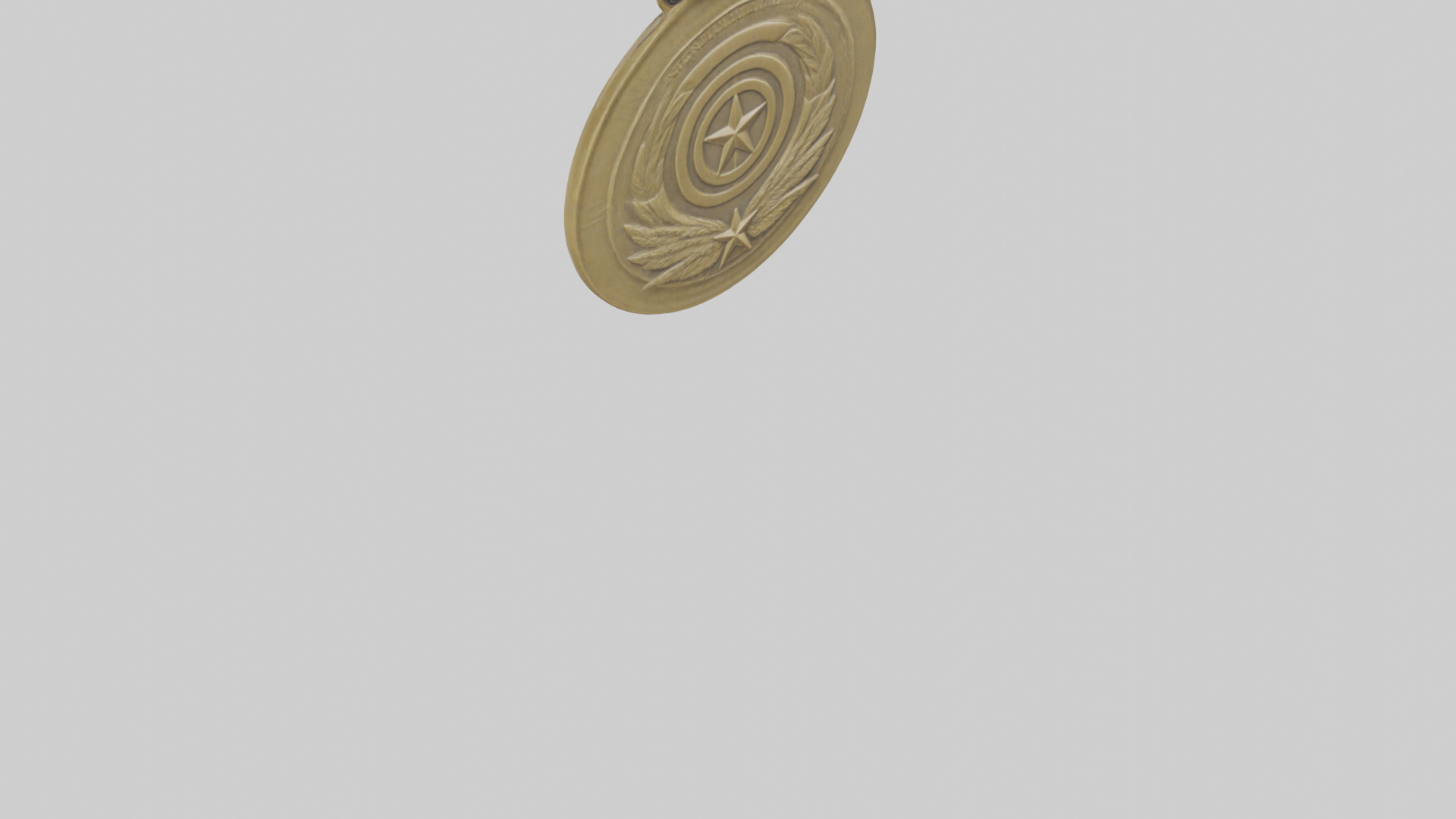 International Service Medal model Low-poly 3D model_3