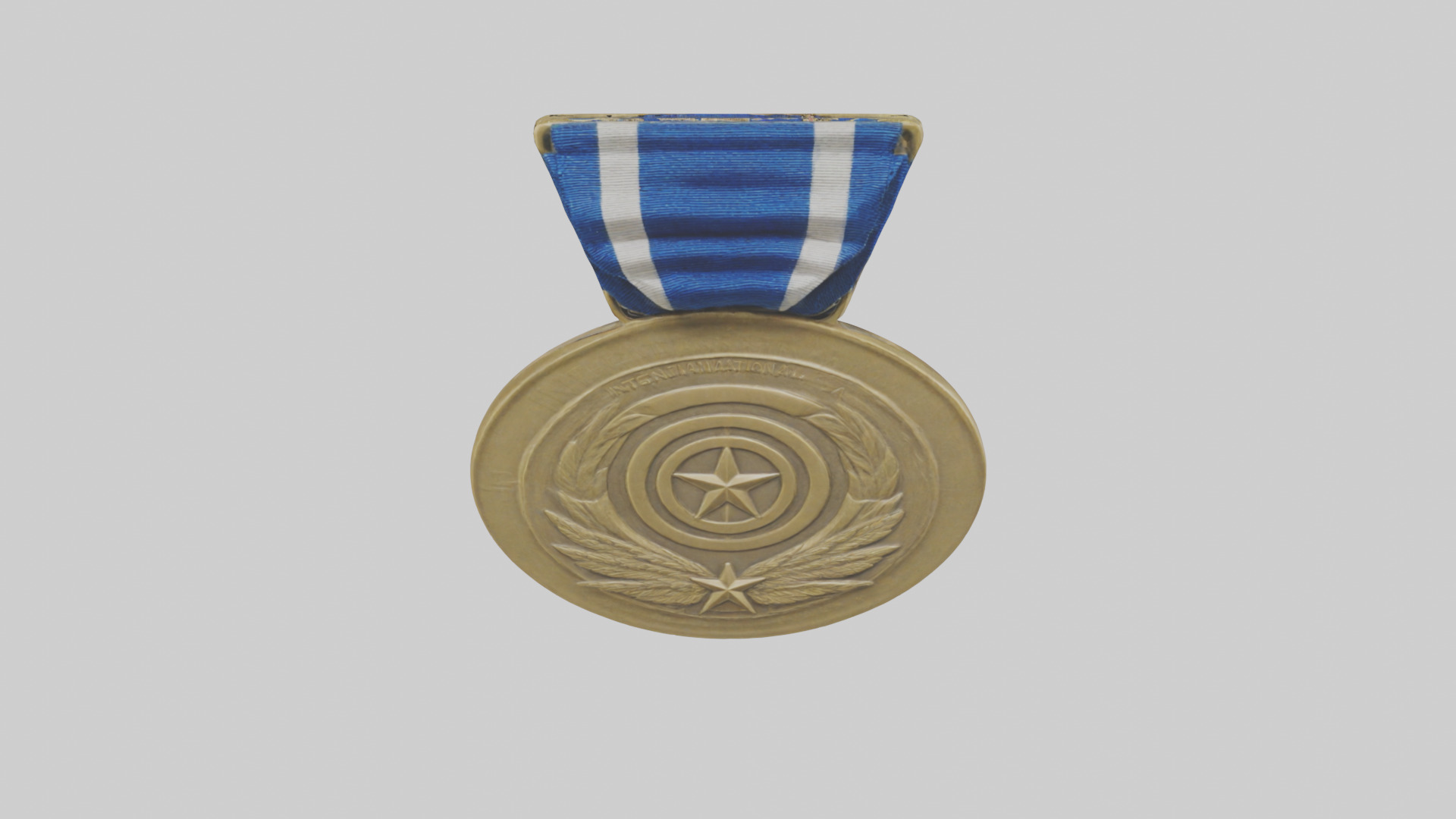International Service Medal model Low-poly 3D model_15