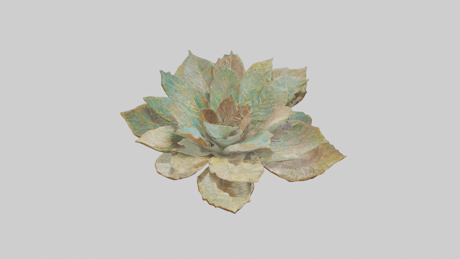 Intricate Leaf Design Sculpture model Low-poly 3D model_15
