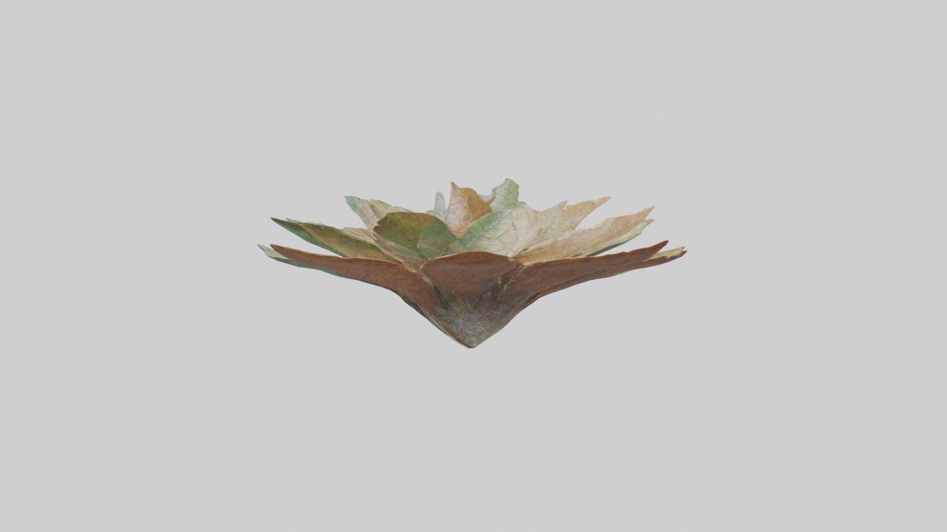 Intricate Leaf Design Sculpture model Low-poly 3D model_1