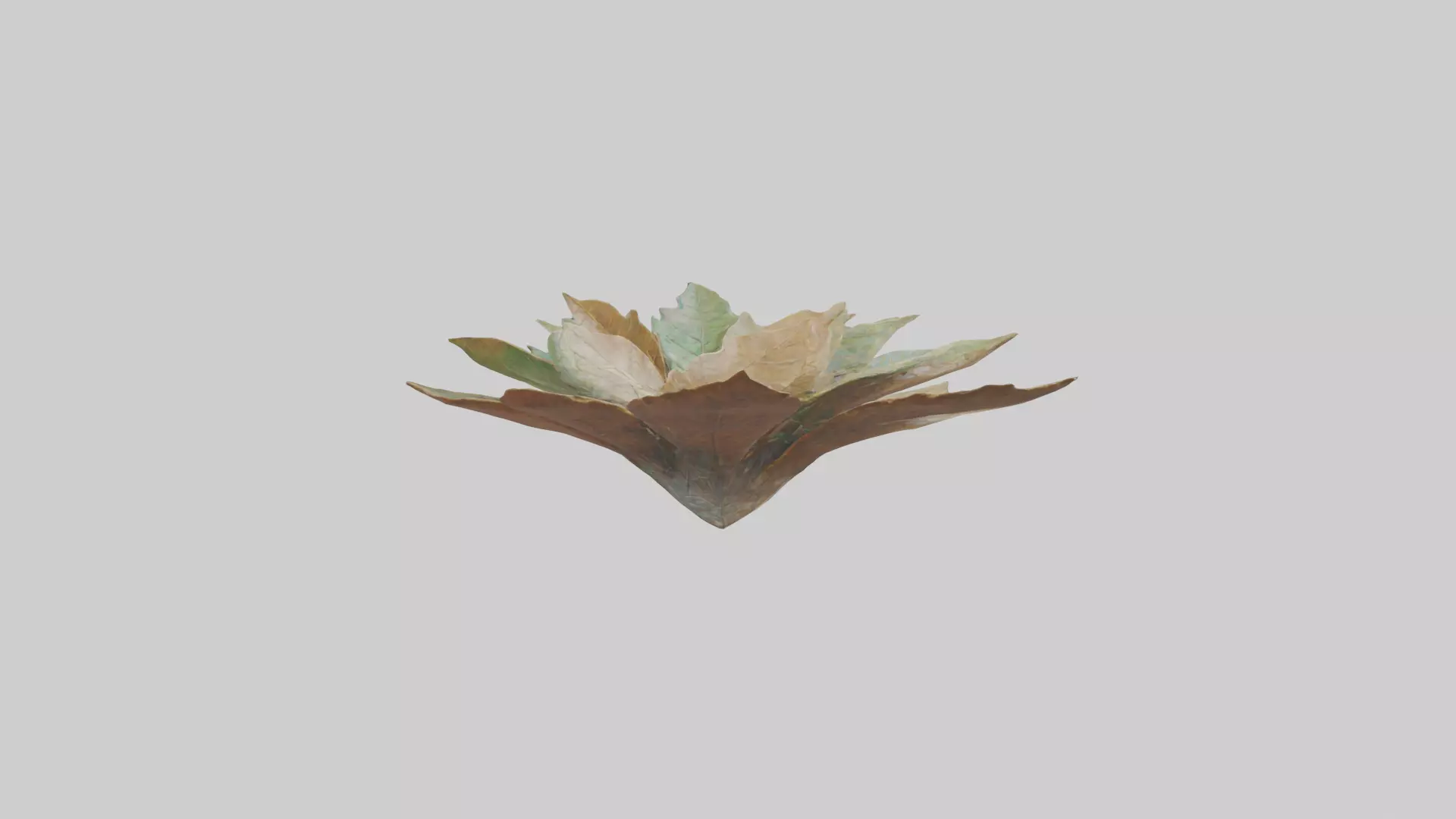 Intricate Leaf Design Sculpture model Low-poly 3D model_0