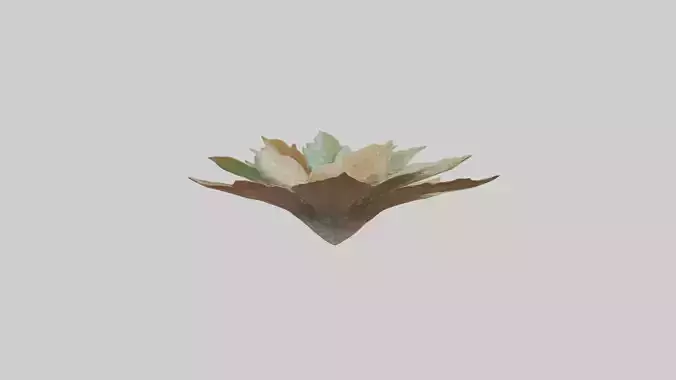 Intricate Leaf Design Sculpture model