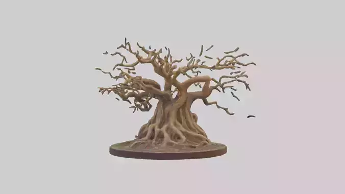 Intricate Root System Statue model