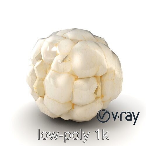 Natural Cauliflower Realistic 3D Model Pack Low-poly 3D model 3