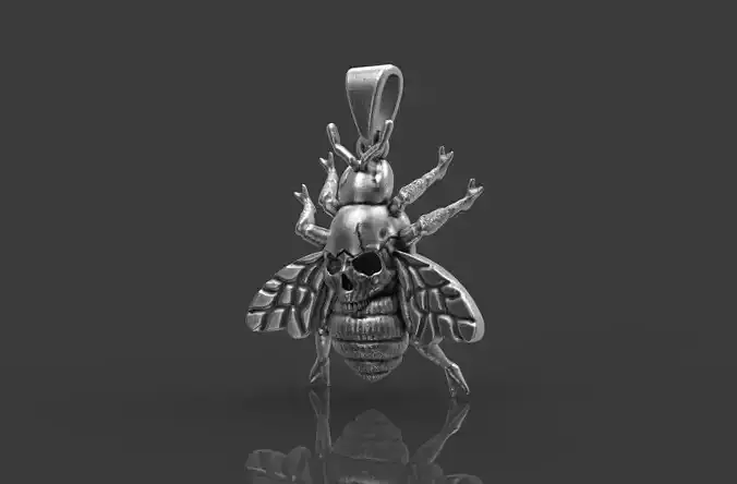 Pendant Bee Skull