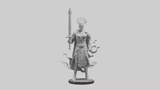 Invisible Warrior statue model