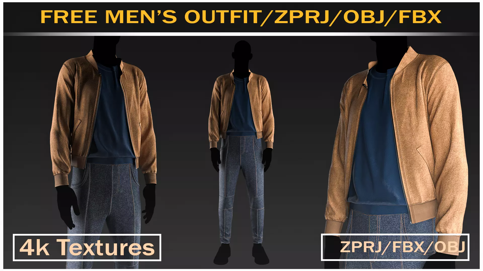 Free men outfit Free 3D model