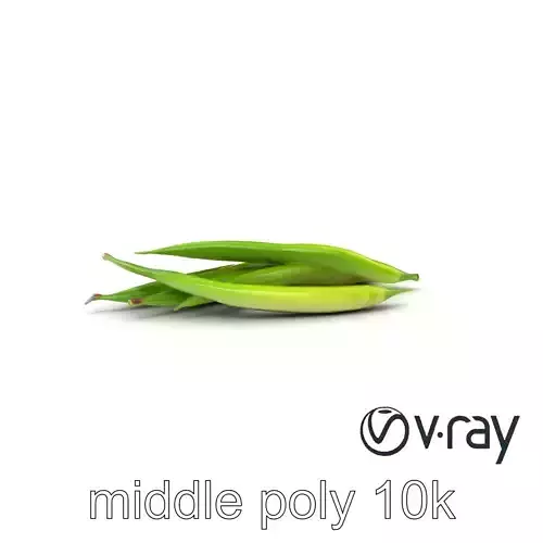 Realistic Green Beans Vegetable 3D model pack