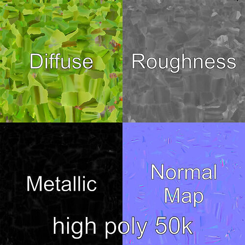 Realistic Green Beans Vegetable 3D model pack Low-poly 3D model 2