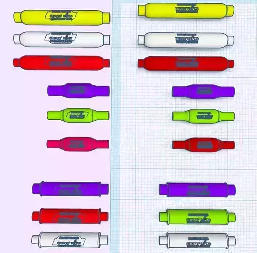 1-25th scale mufflers 3D print model
