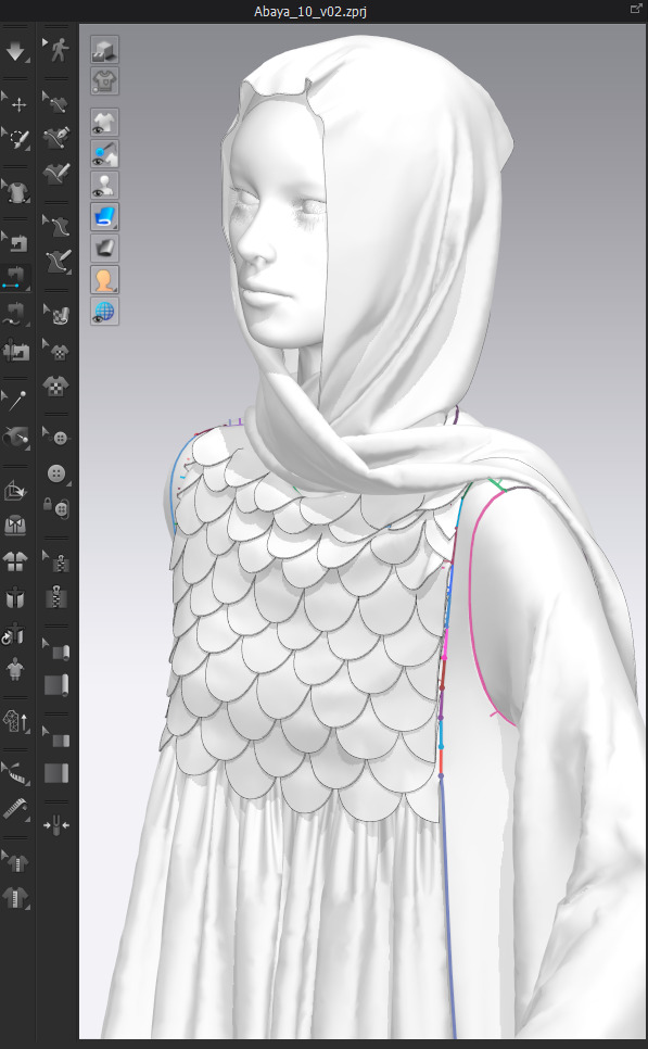 Abaya V10 Walk Cycle Animation 3D model_15