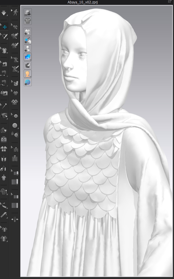 Abaya V10 Walk Cycle Animation 3D model_14