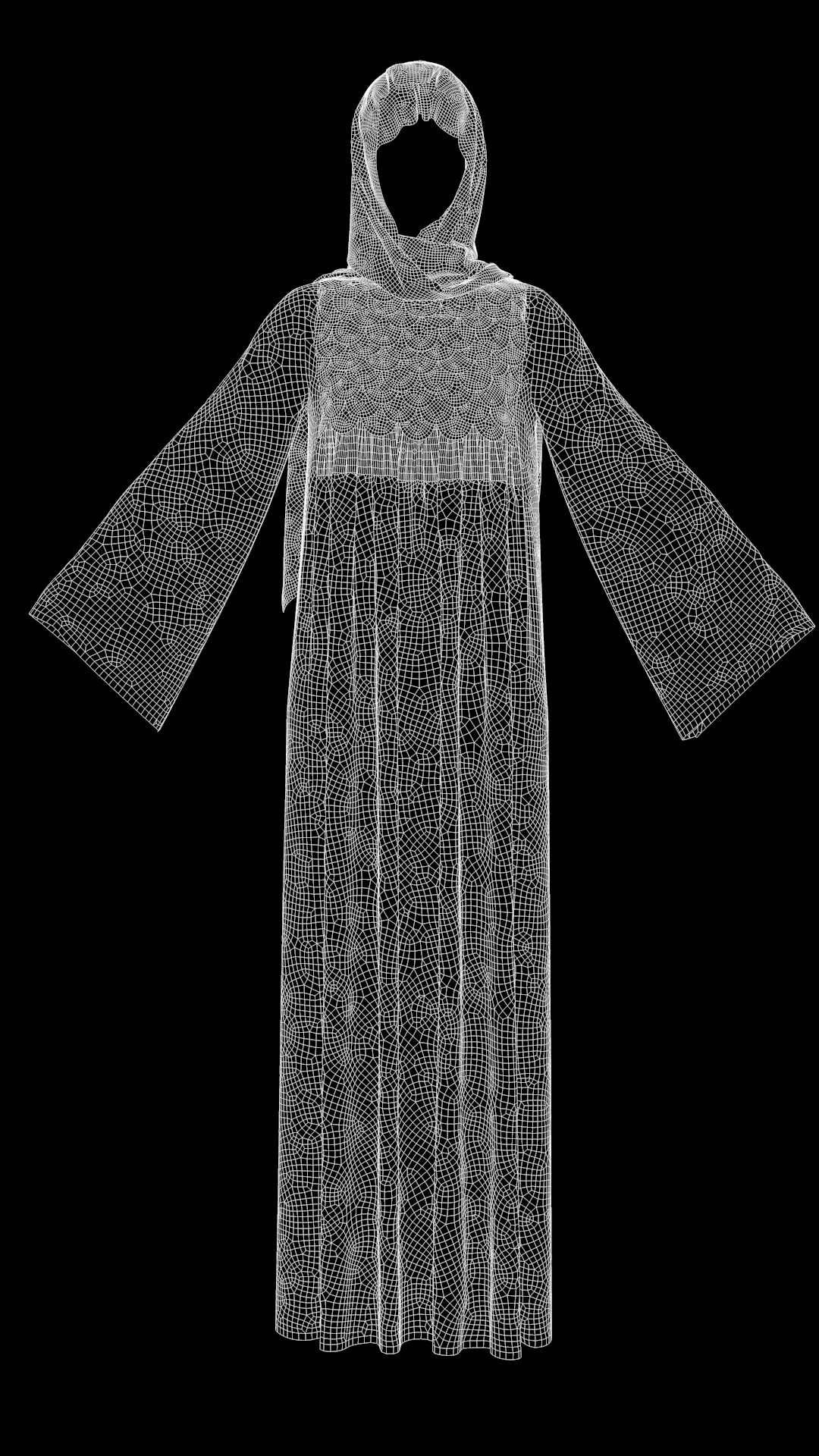 Abaya V10 Walk Cycle Animation 3D model_19