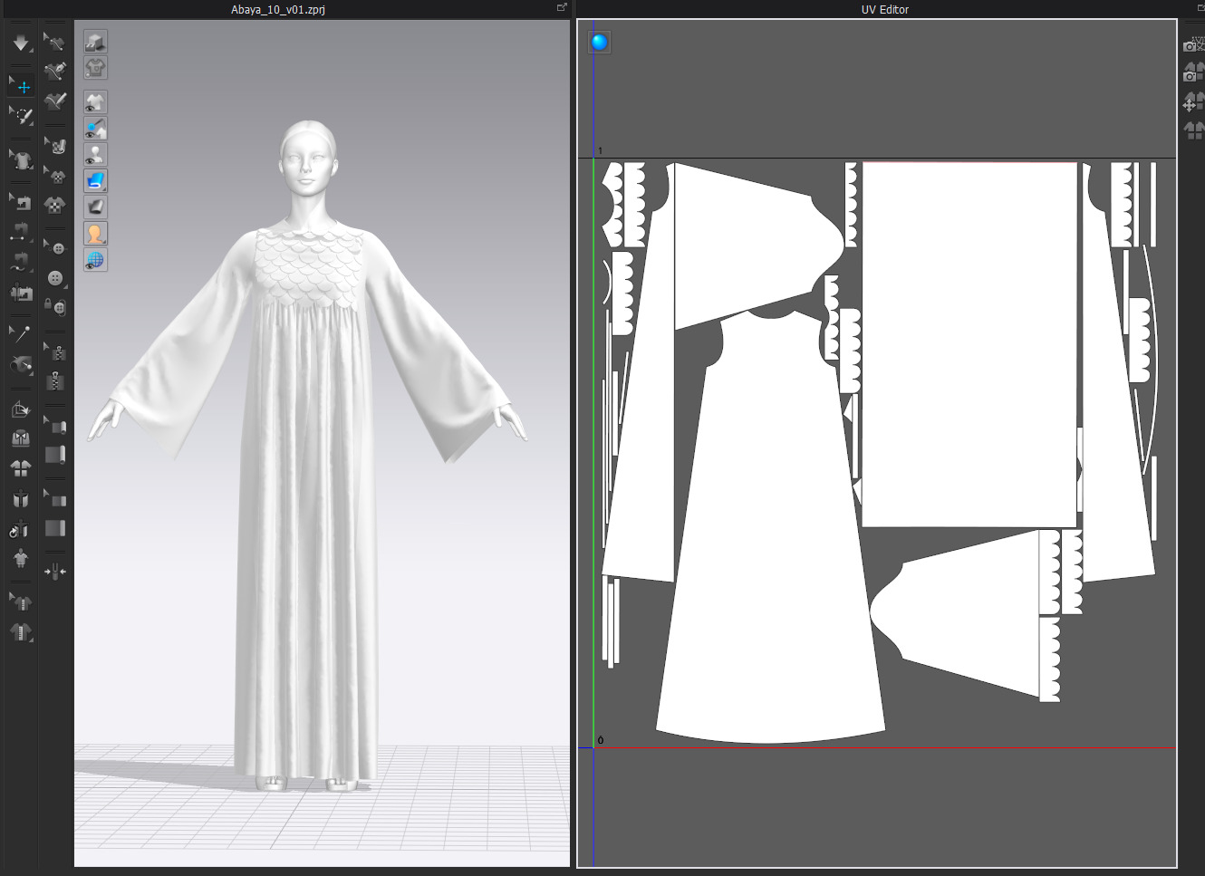 Abaya V10 Walk Cycle Animation 3D model_9