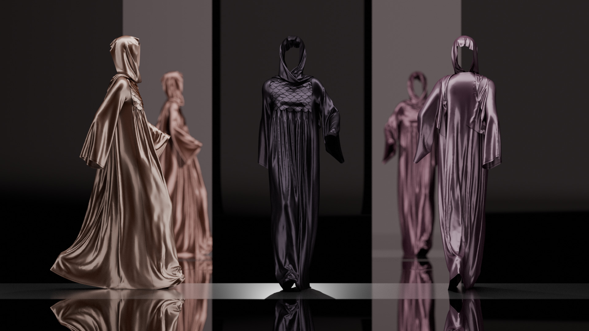 Abaya V10 Walk Cycle Animation 3D model_3
