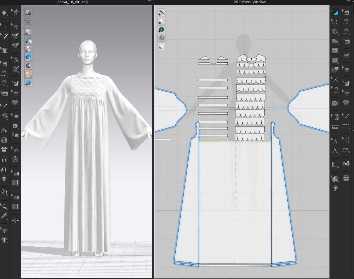 Abaya V10 Walk Cycle Animation 3D model_10