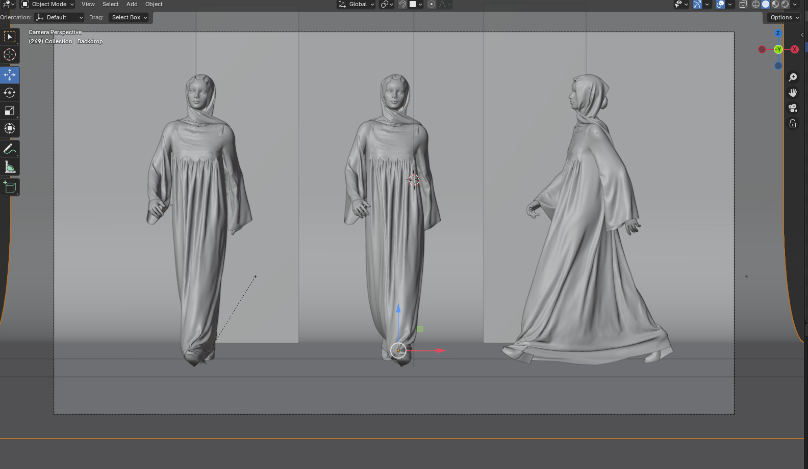 Abaya V10 Walk Cycle Animation 3D model_11