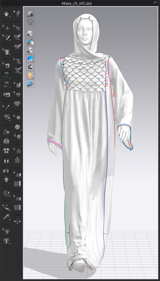 Abaya V10 Walk Cycle Animation 3D model_17