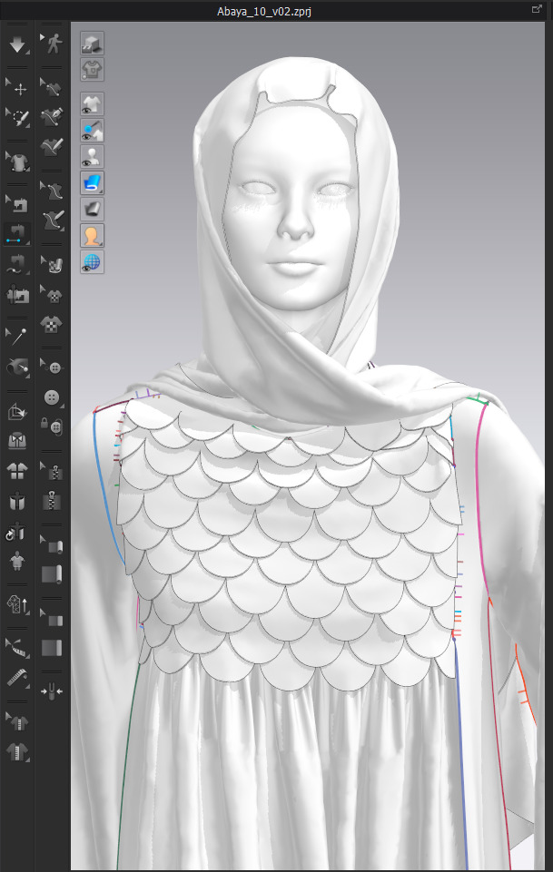 Abaya V10 Walk Cycle Animation 3D model_16