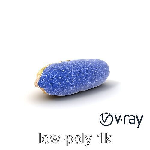 Golden Corn Cob 3D model pack Low-poly 3D model 6