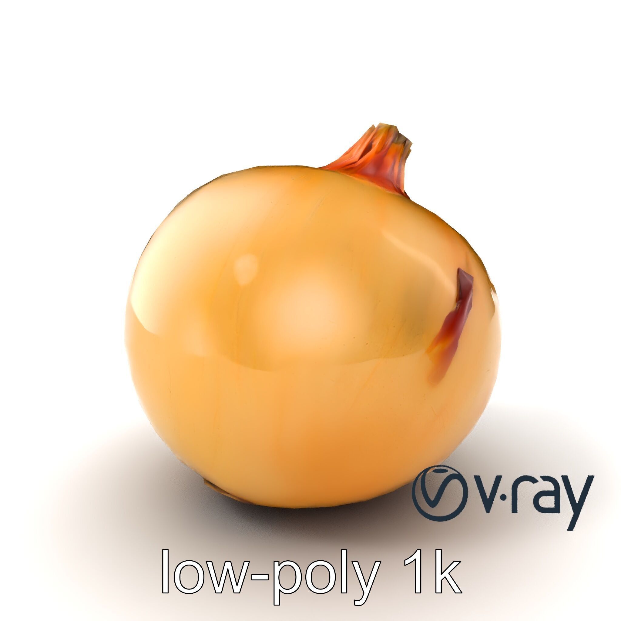 Silky Textured Onion 3D Model Pack Low-poly 3D model_2