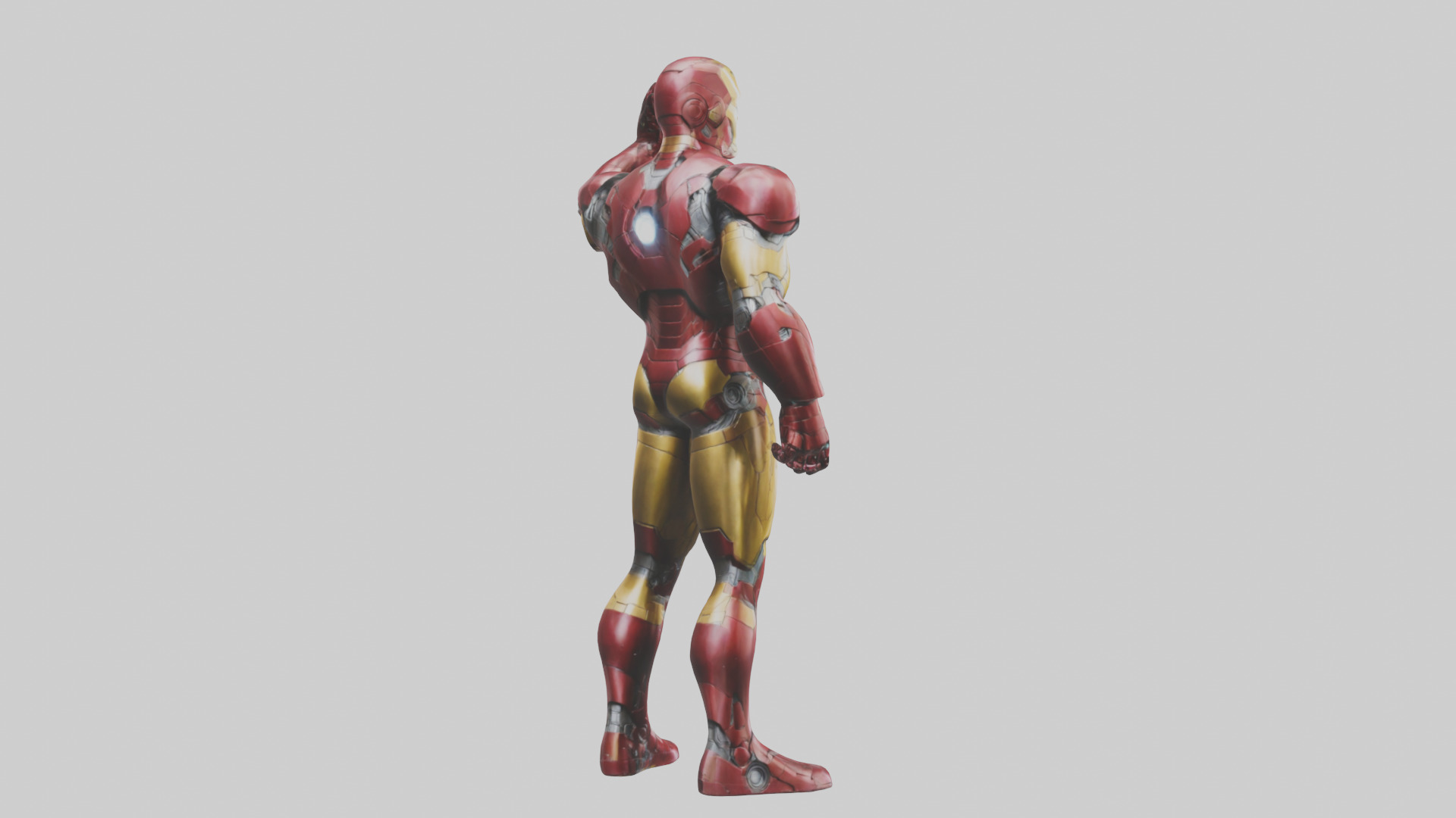Iron Man statue model Low-poly 3D model_5