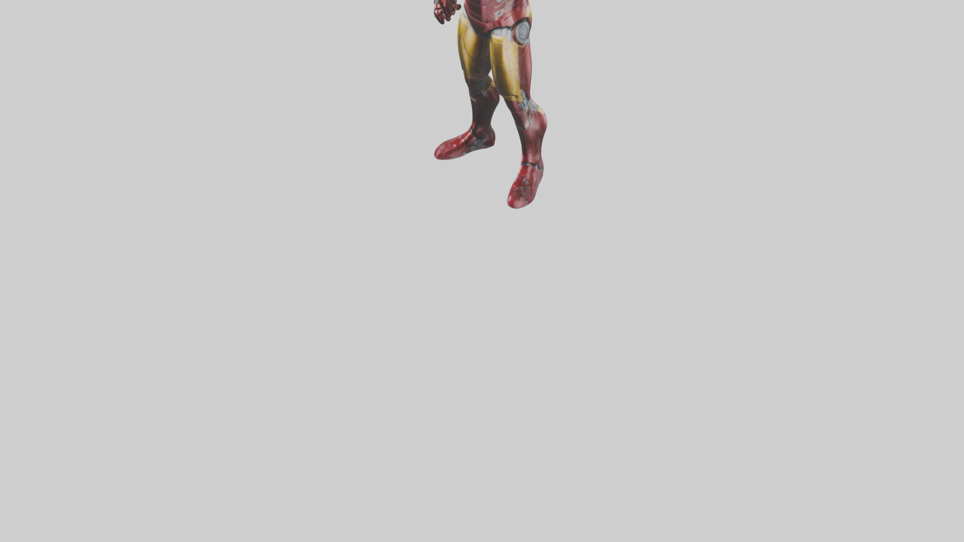 Iron Man statue model Low-poly 3D model_8