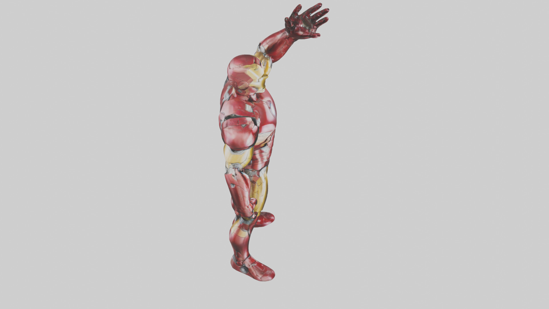Iron Man statue model Low-poly 3D model_18