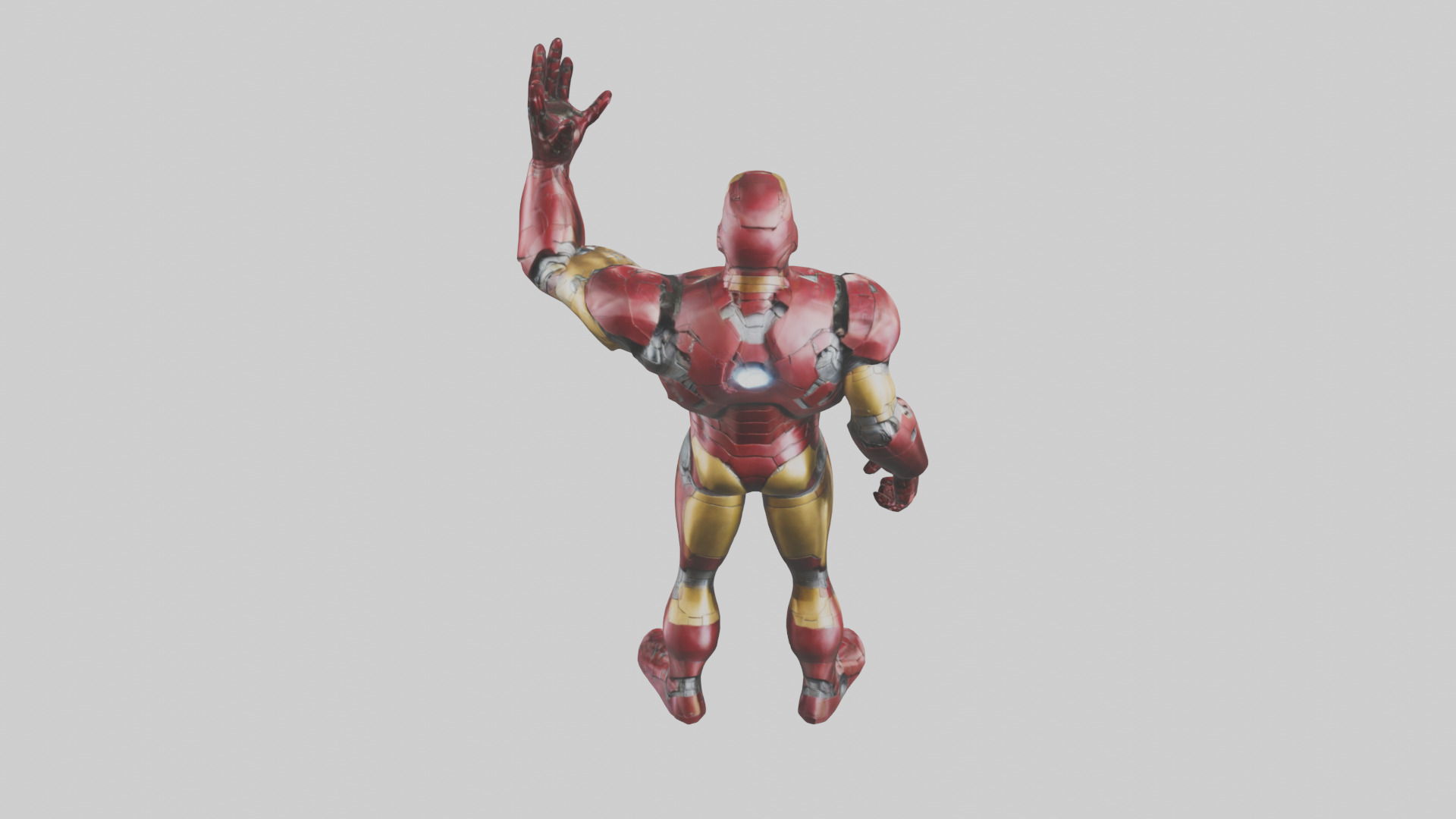 Iron Man statue model Low-poly 3D model_15
