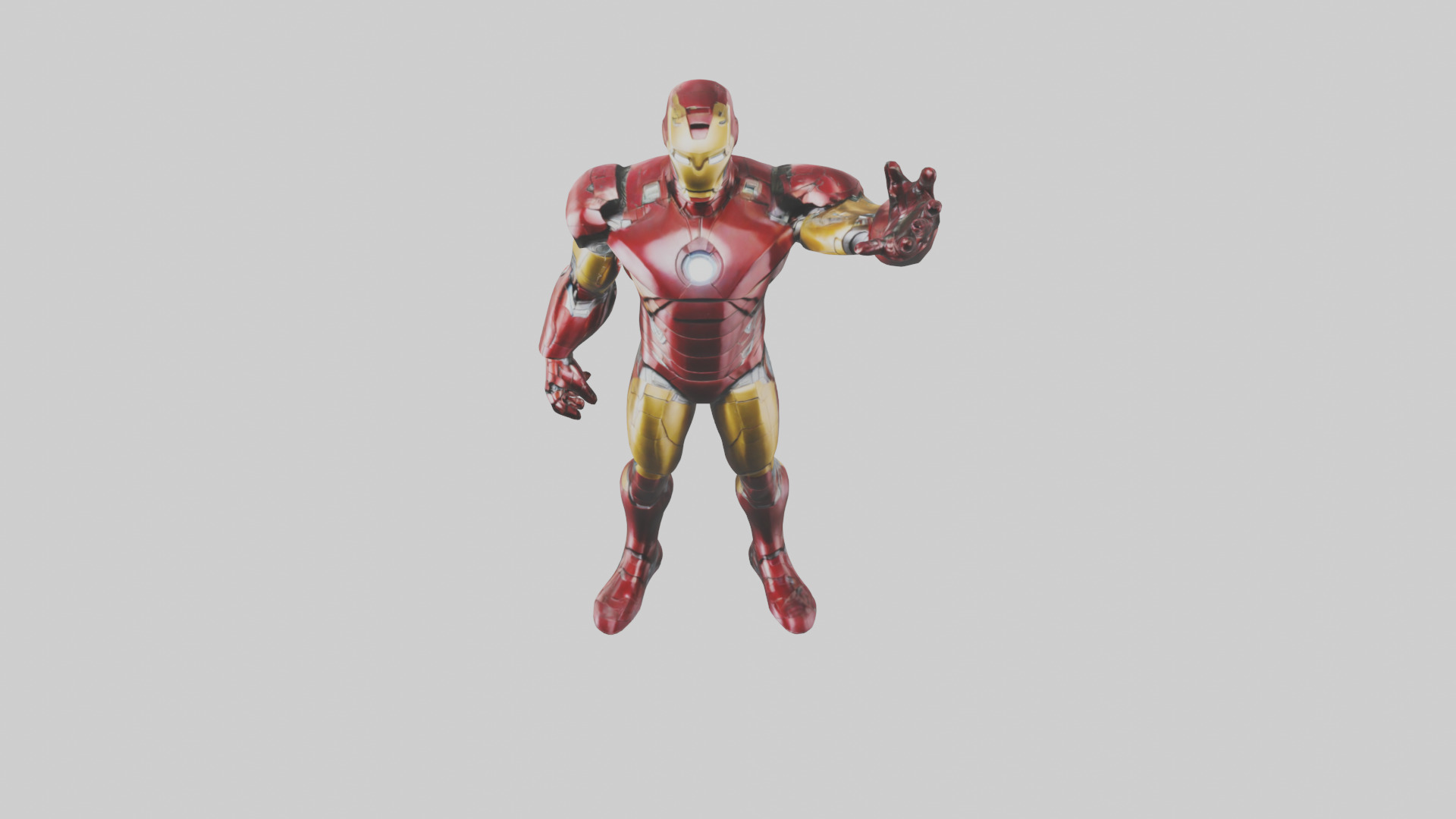 Iron Man statue model Low-poly 3D model_16