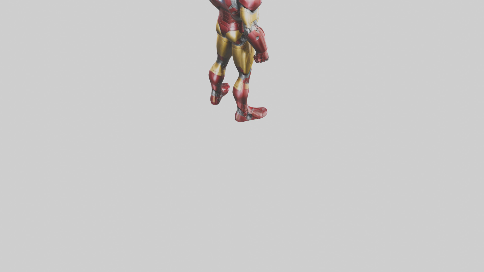 Iron Man statue model Low-poly 3D model_7