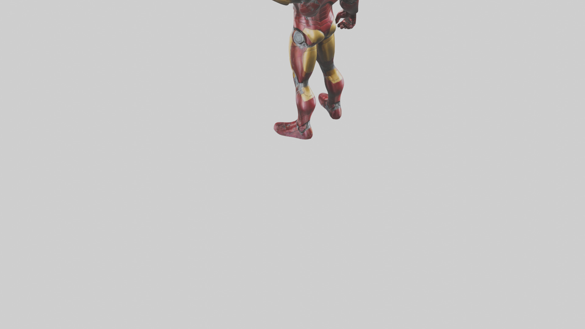 Iron Man statue model Low-poly 3D model_6