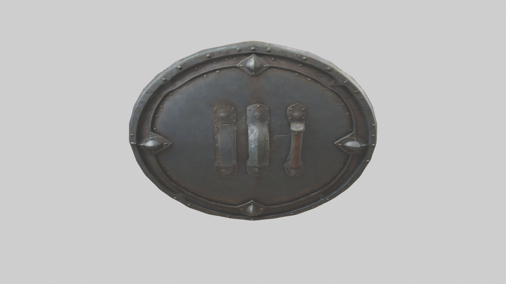 Iron Shield model Low-poly 3D model_15