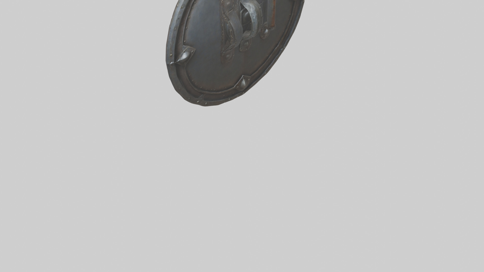 Iron Shield model Low-poly 3D model_3