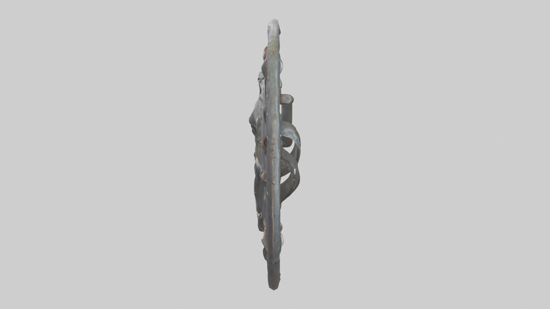 Iron Shield model Low-poly 3D model_17