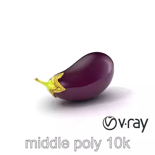 Luxurious Glossy Eggplant Model Pack