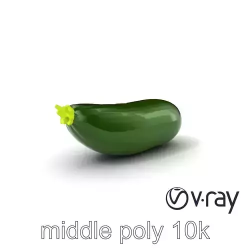Juicy Zucchini Matte Green Texture model pack