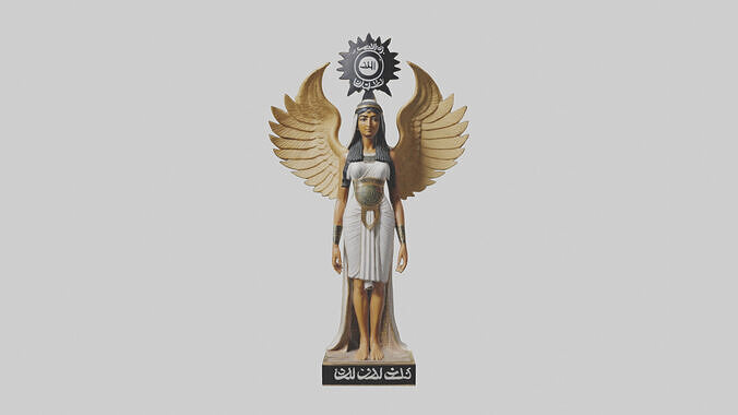 Isis statue model Low-poly 3D model