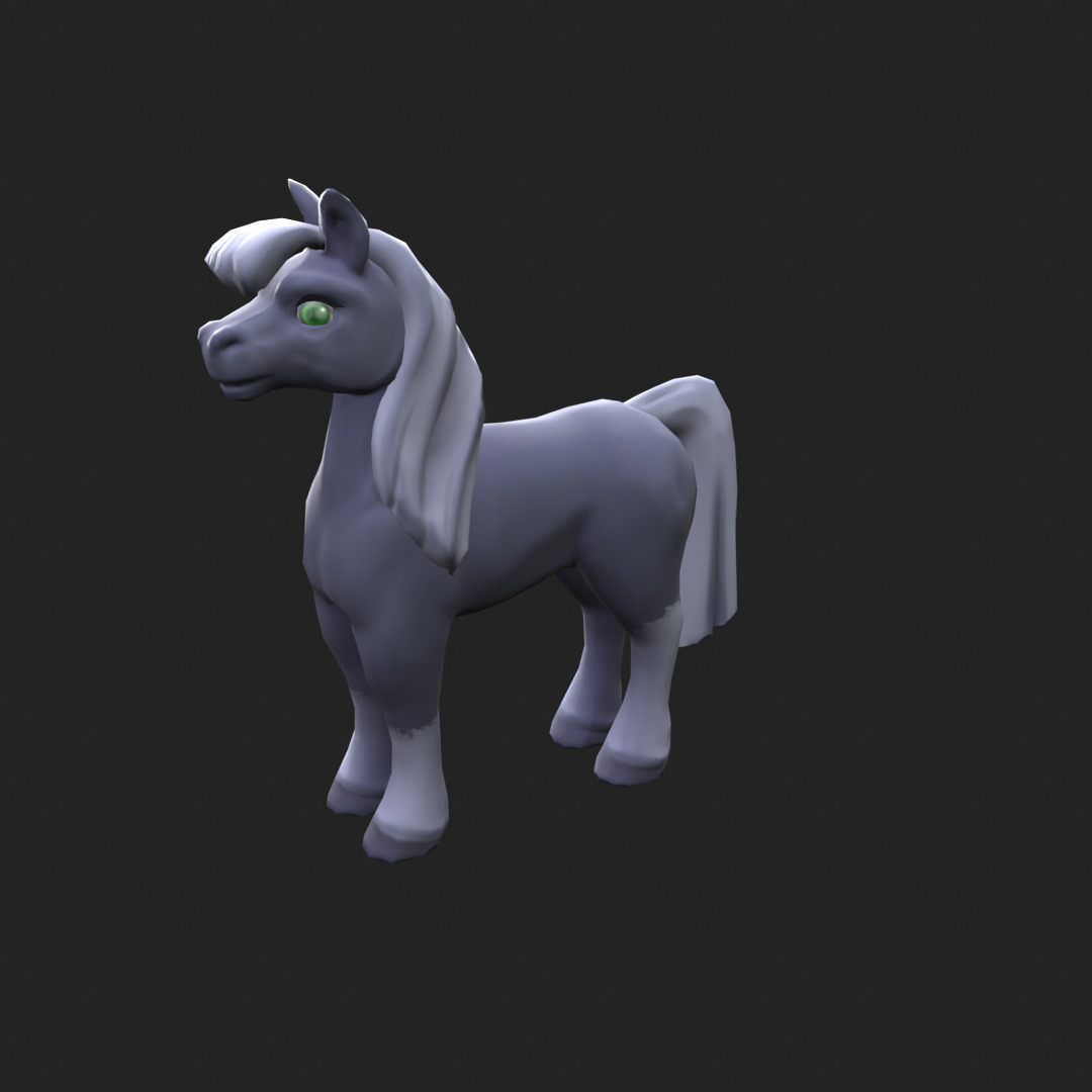 Stylized Cartoon Horse Low-poly 3D model Low-poly 3D model_12
