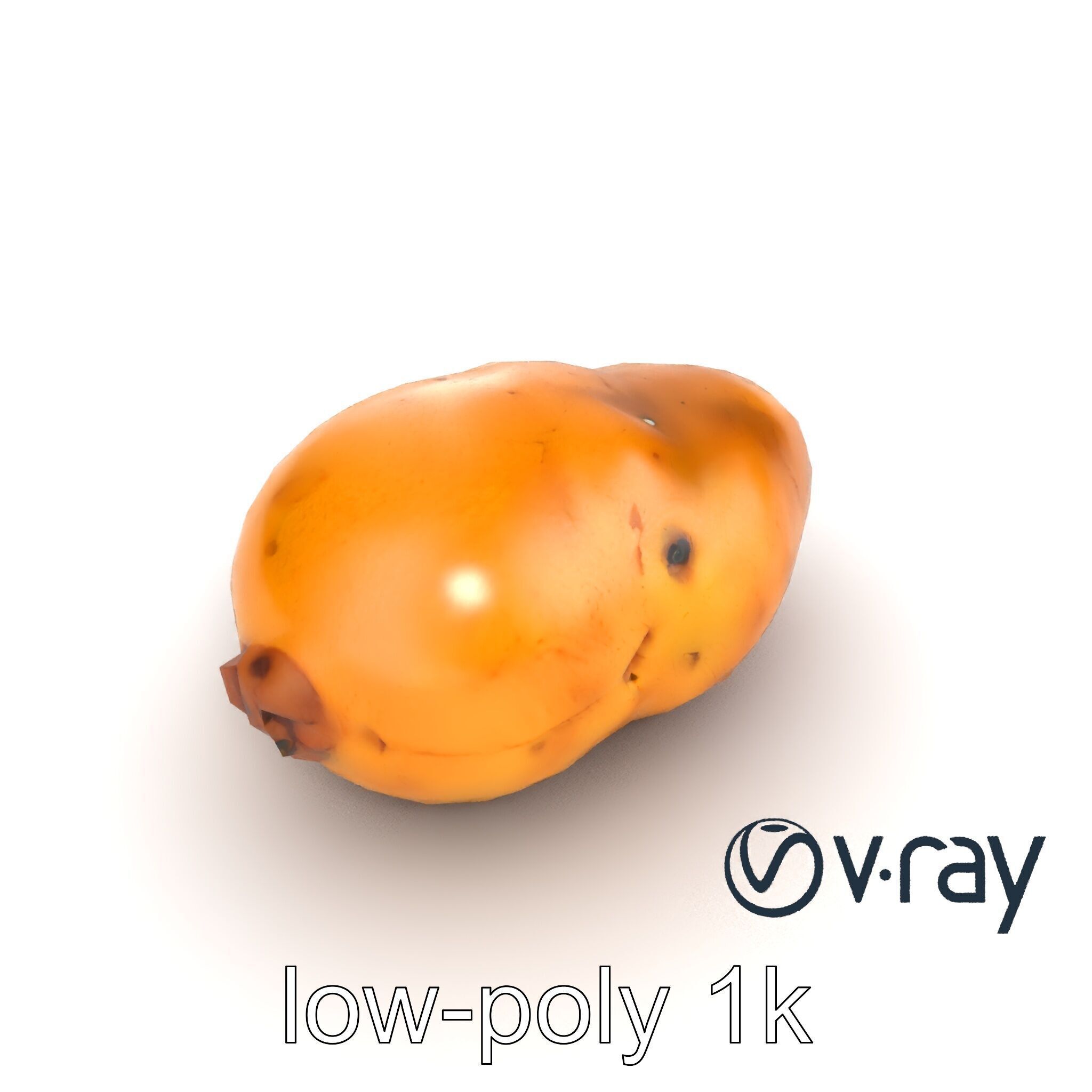 Realistic Potato Model Pack Low-poly 3D model_8