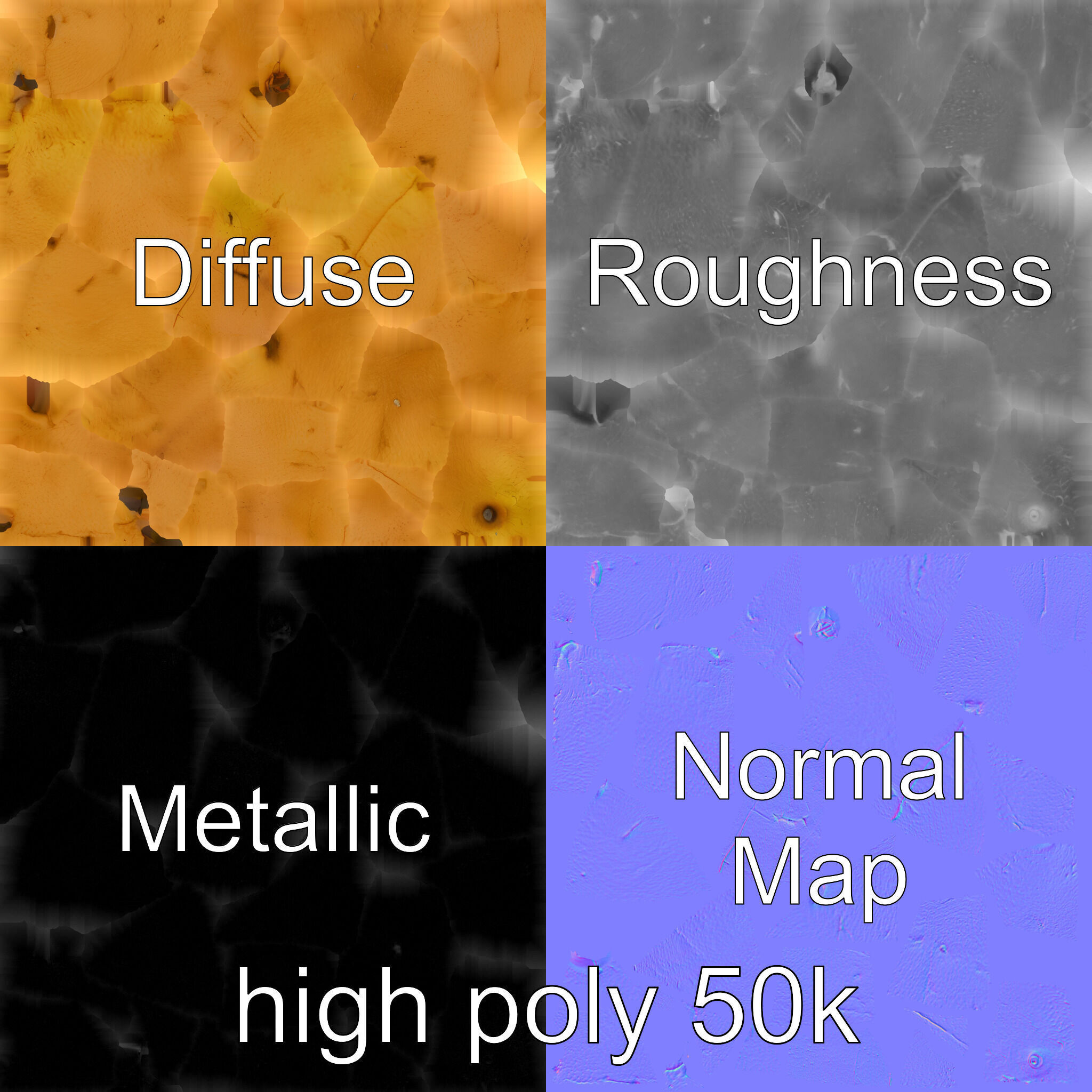 Realistic Potato Model Pack Low-poly 3D model_1