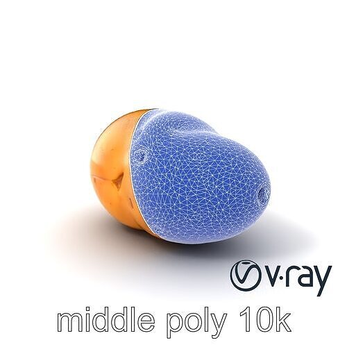 Realistic Potato Model Pack Low-poly 3D model 5