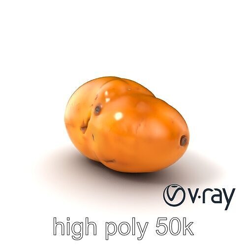 Realistic Potato Model Pack Low-poly 3D model 7