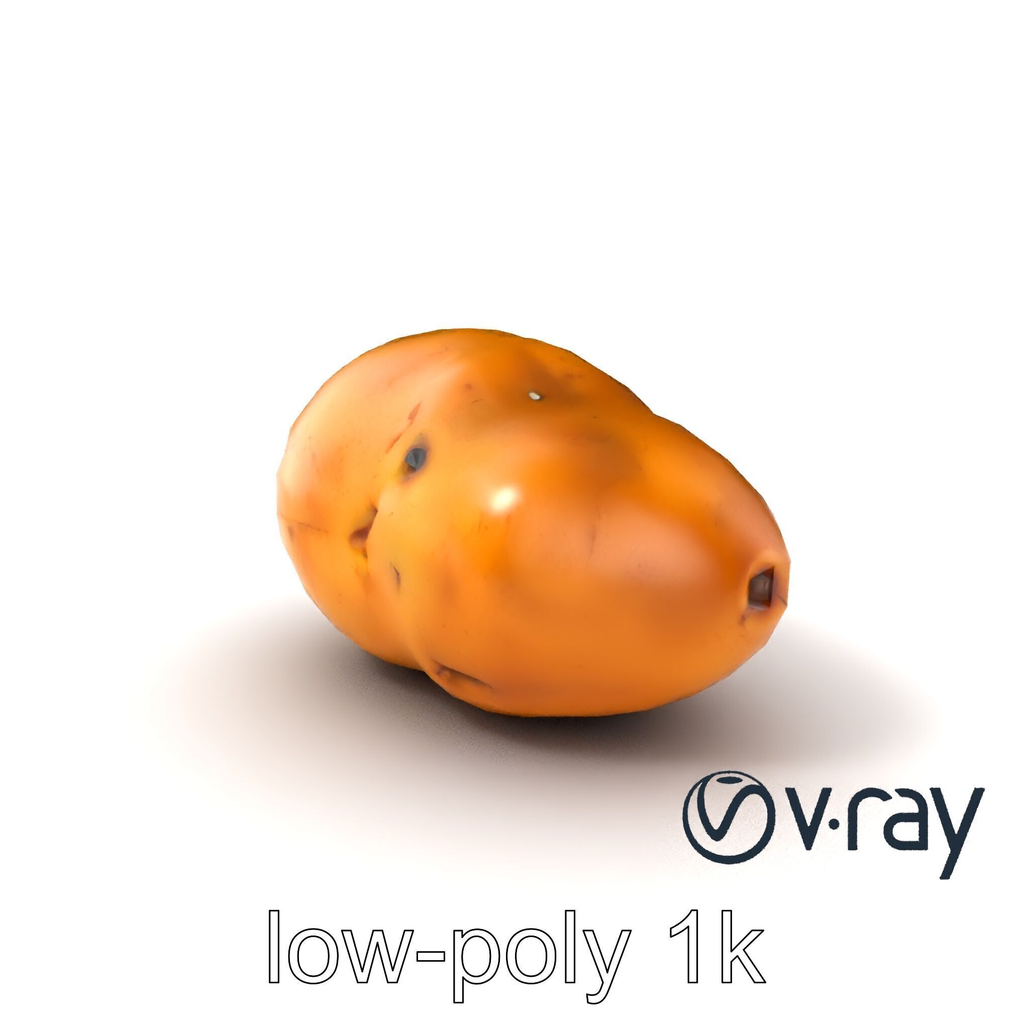 Realistic Potato Model Pack Low-poly 3D model_2