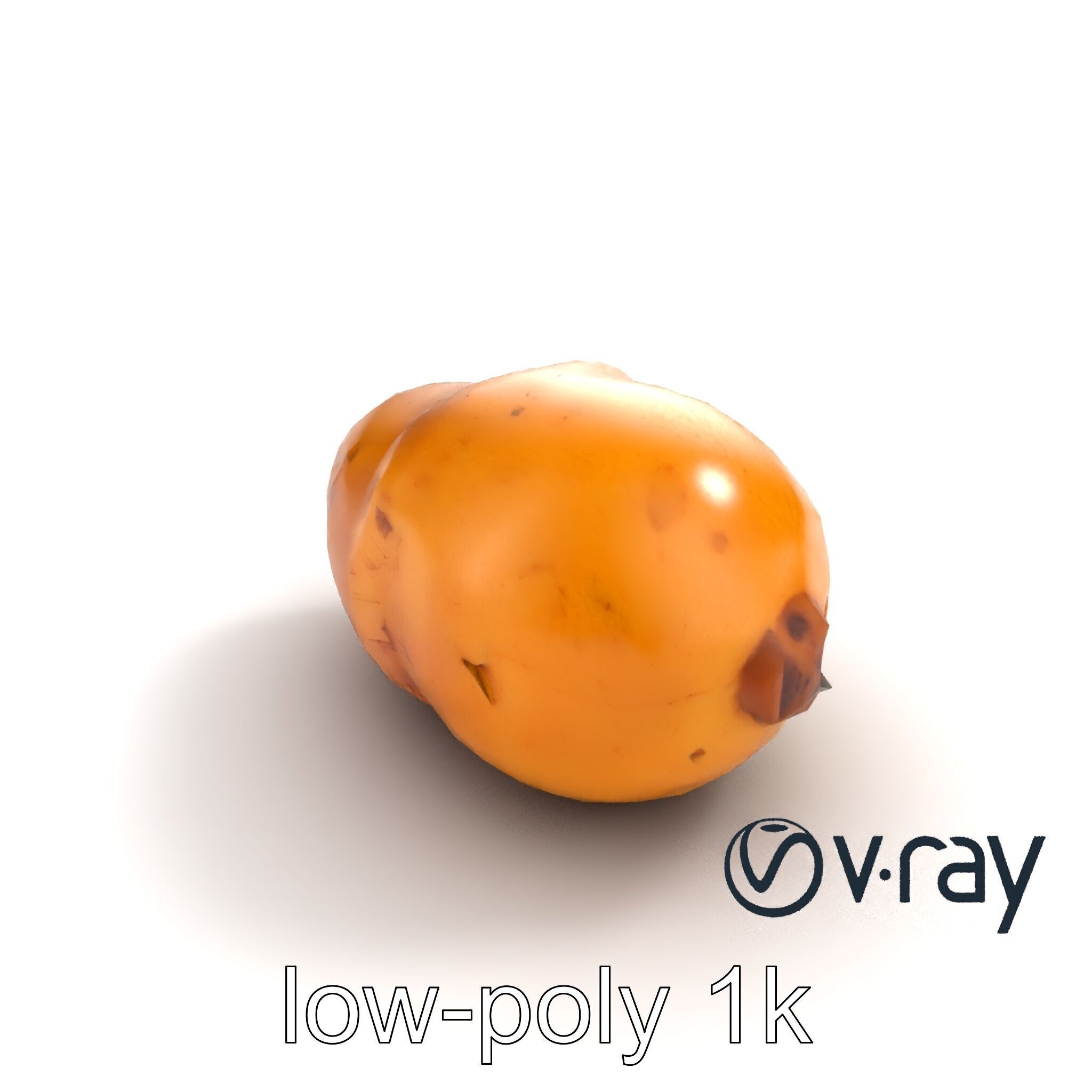 Realistic Potato Model Pack Low-poly 3D model_5