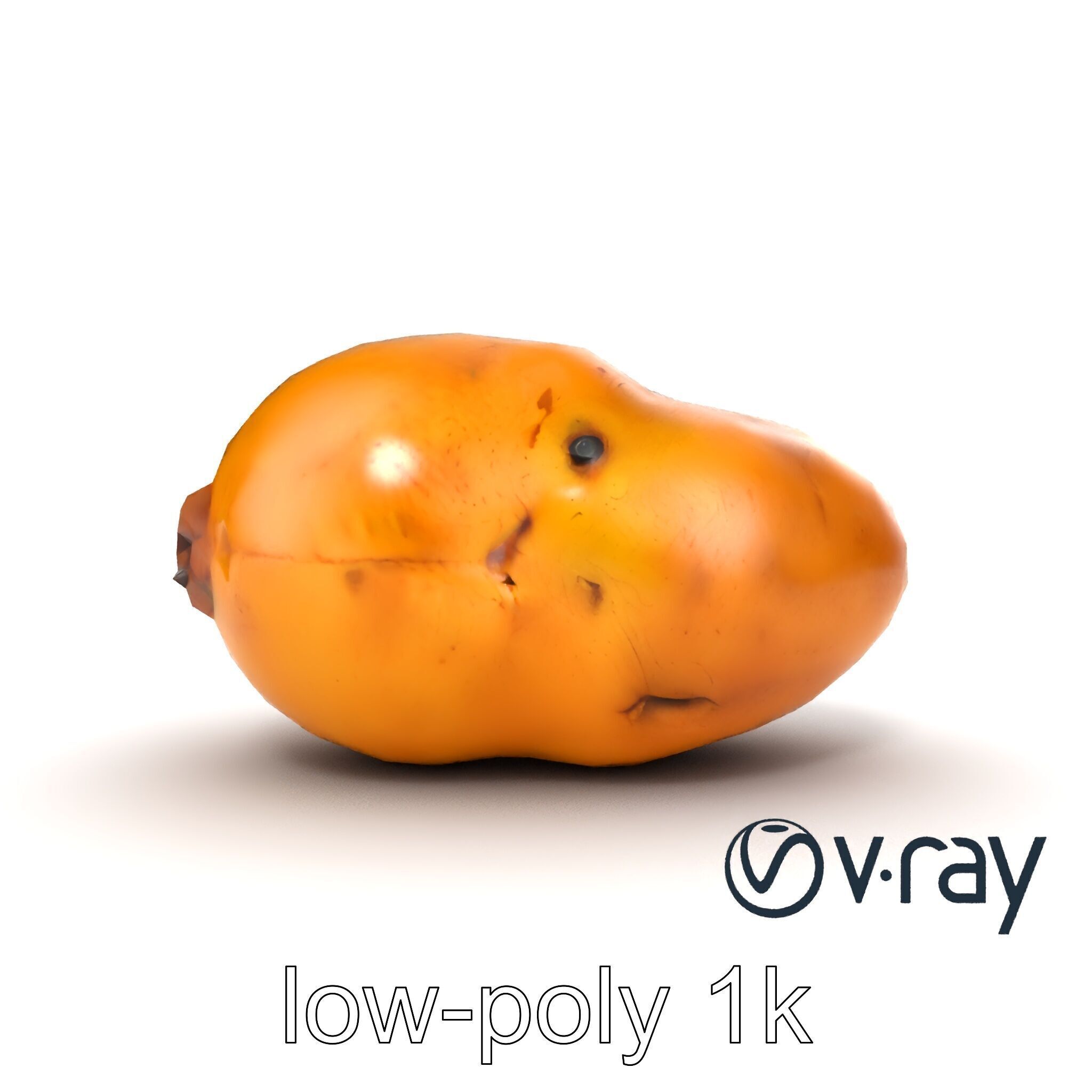 Realistic Potato Model Pack Low-poly 3D model_15