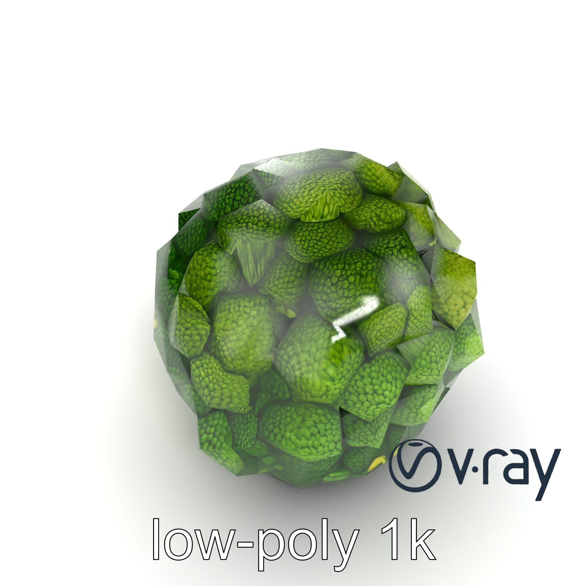 Detailed Green Broccoli Model Pack Low-poly 3D model_28