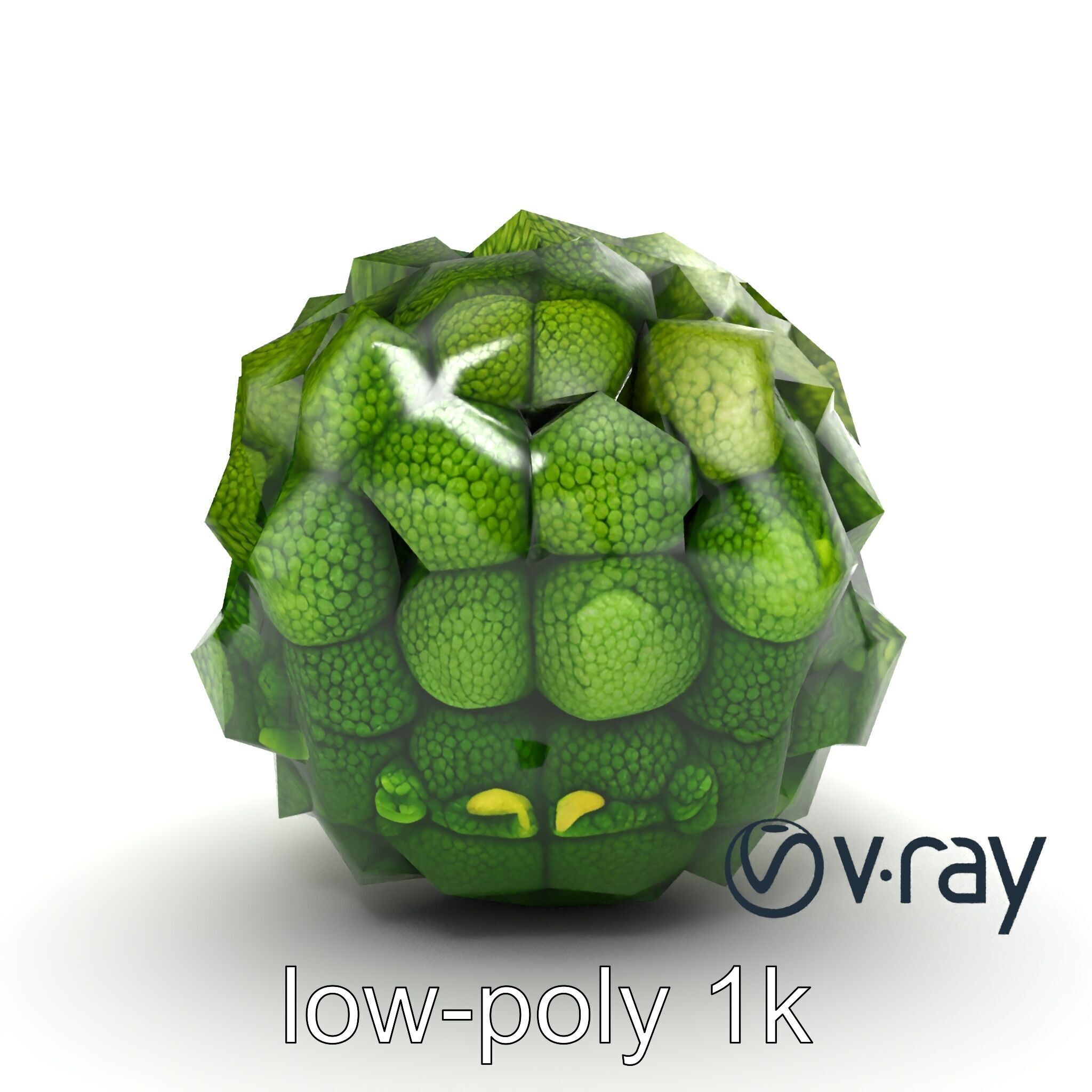 Detailed Green Broccoli Model Pack Low-poly 3D model_23